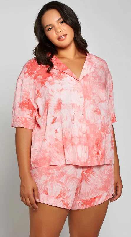 Plus Size Ride Or Dye Pajama Set