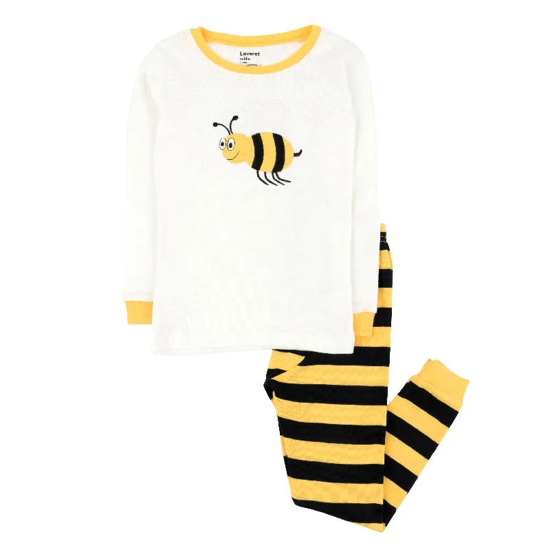 Kids Two Piece Cotton Pajamas Bumble Bee