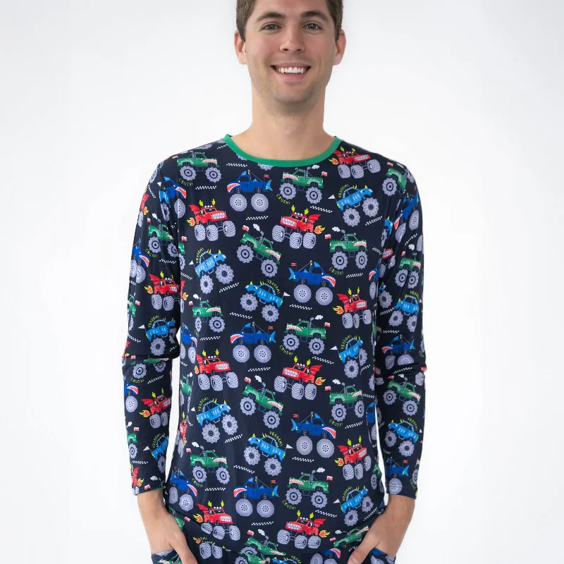 Monster Truck Madness Men's Pajama Top