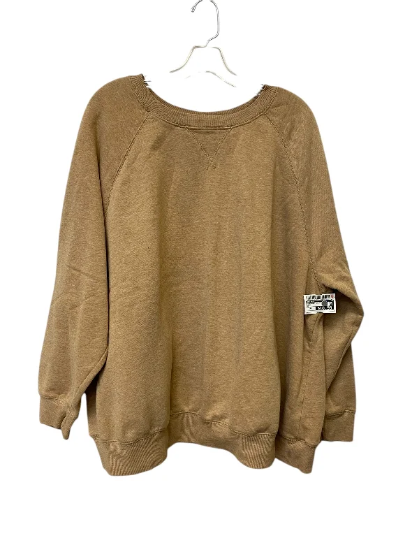 Sweatshirt Crewneck By Old Navy In Brown, Size: 3x