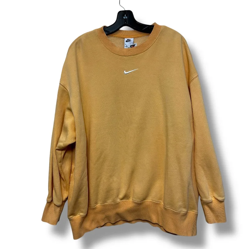 Sweatshirt Crewneck By Nike Apparel In Orange, Size: Xl