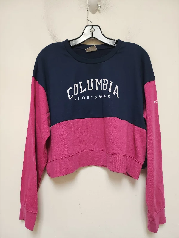 Athletic Sweatshirt Crewneck By Columbia In Blue & Pink, Size: Xl