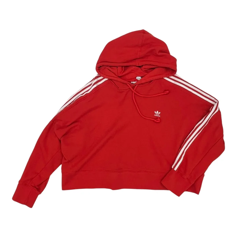 ATHLETIC SWEATSHIRT HOODIE by ADIDAS In RED, Size: 4X