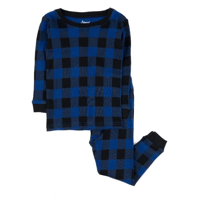 plaid black & navy