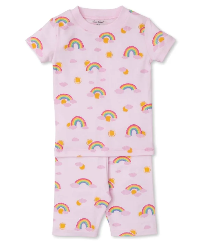 Kids' Pajama Set In Sunshine & Rainbows