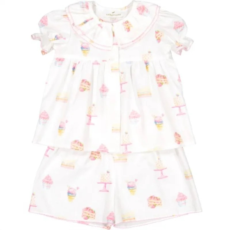 Girl's Celebration Pajamas In White