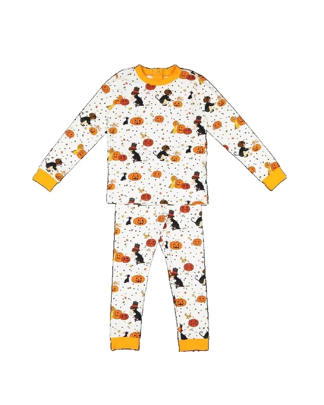 Kid's Halloween Pajama Set In Multi