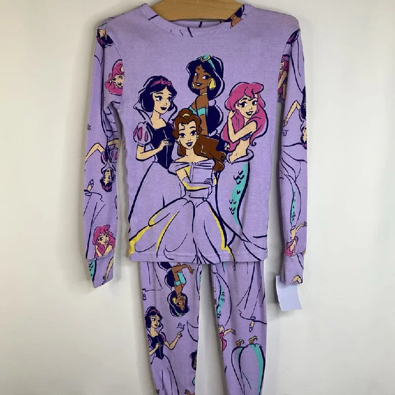 Size 6: Disney Light Purple/Princesses Print 2pc PJs