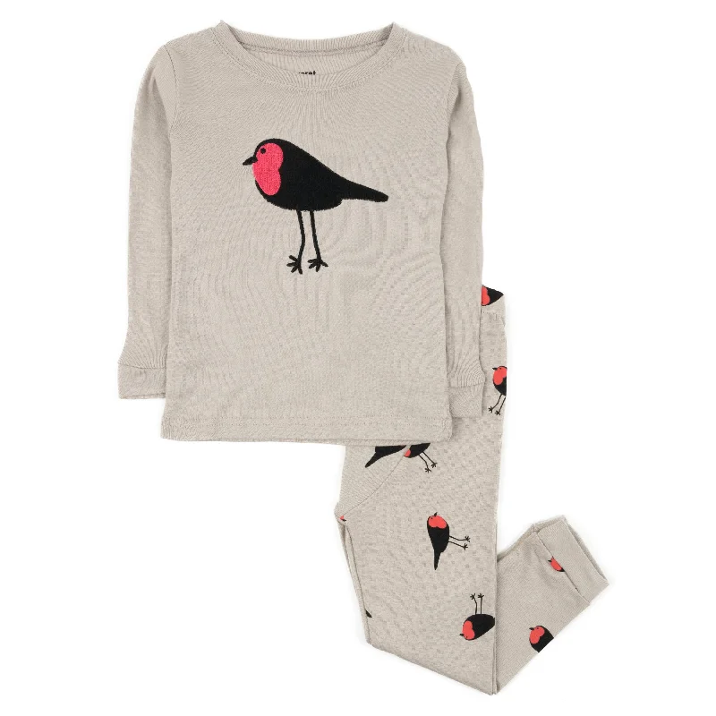 Kids Two Piece Cotton Pajamas Birds