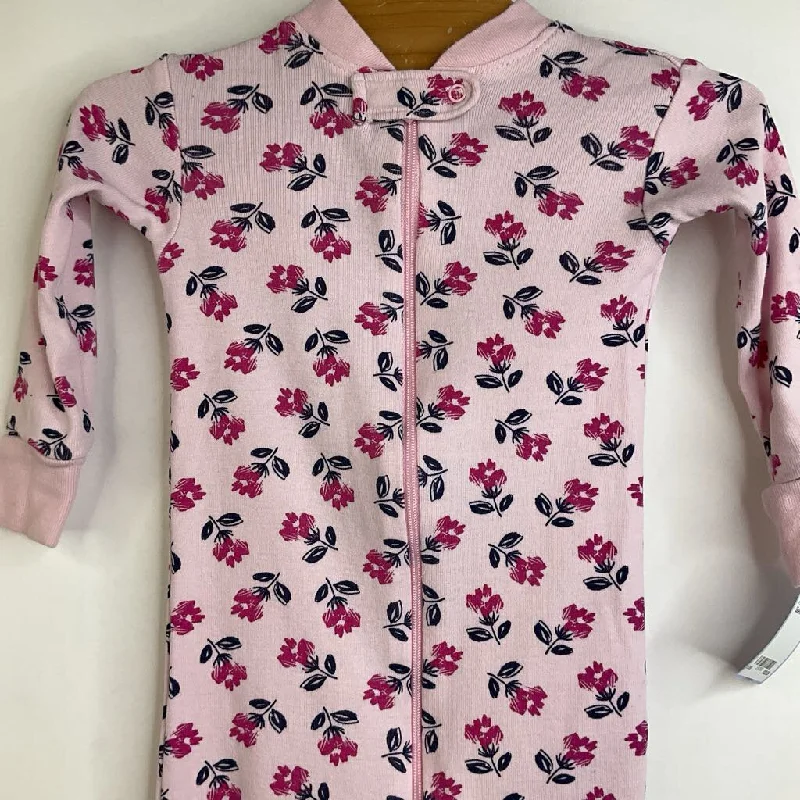 Size 18m: Zutano Pink Floral Long Sleeve 1pc PJs