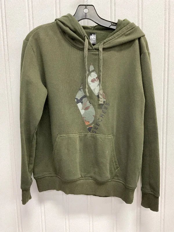 Sweatshirt Hoodie By Skechers In Green, Size:S