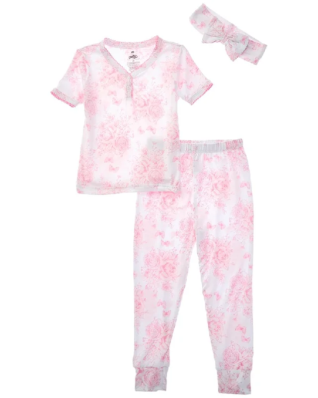 Tutu Couture En Pointe 3pc Pajama & Headband Set