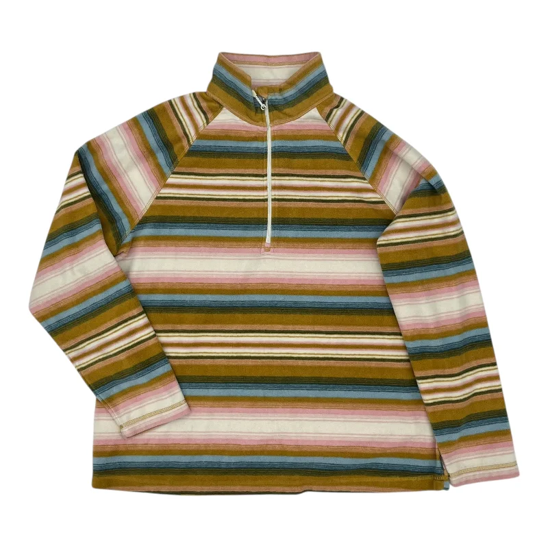 Sweatshirt Collar By Eddie Bauer In Striped Pattern, Size:Xl