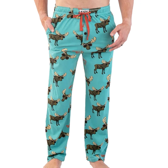 Lazy One Men's Blue Don't Moose With Me Pj Pant