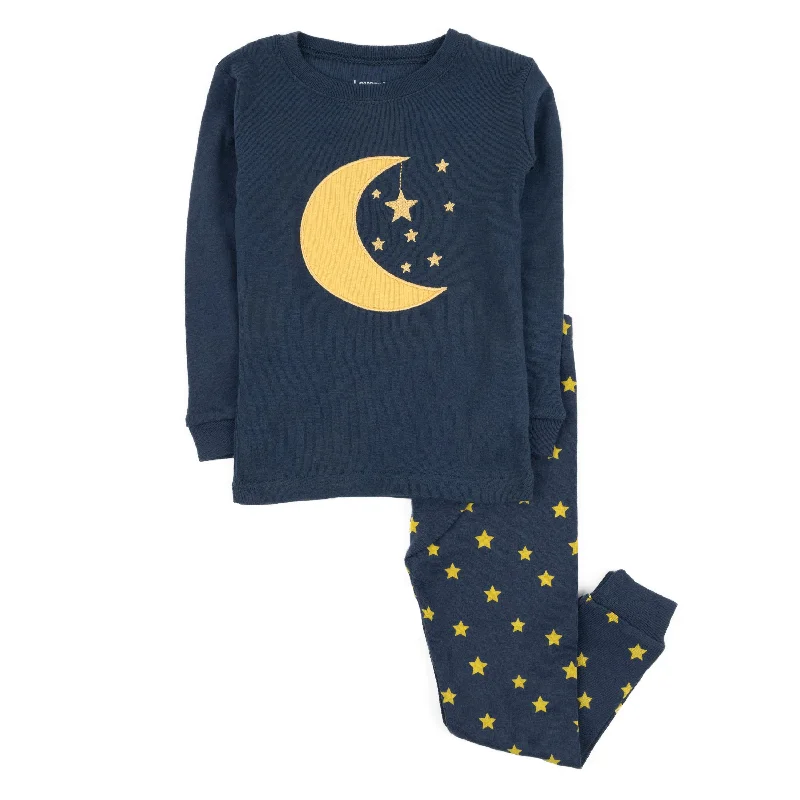 Kids Two Piece Cotton Pajamas Moon and Stars