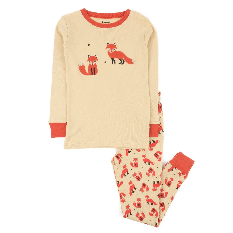 Kids Two Piece Cotton Pajamas Fox