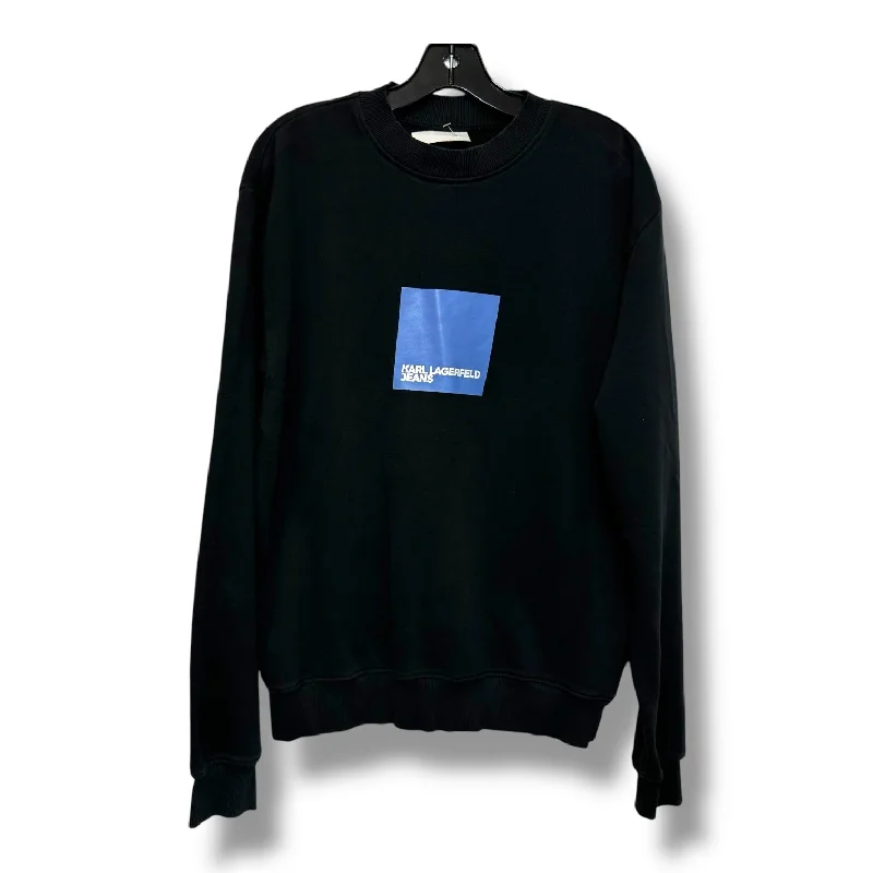 Sweatshirt Crewneck By Karl Lagerfeld In Black, Size: M