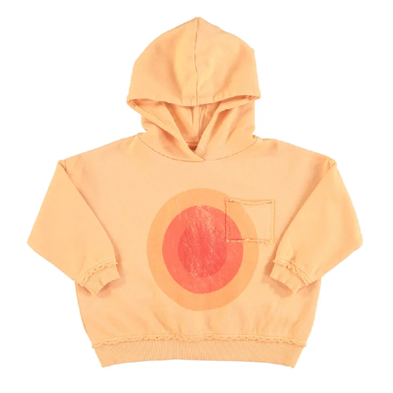 PIUPIUCHICK PEACH CIRCLE PATCH HOODED SWEATSHIRT [FINAL SALE]