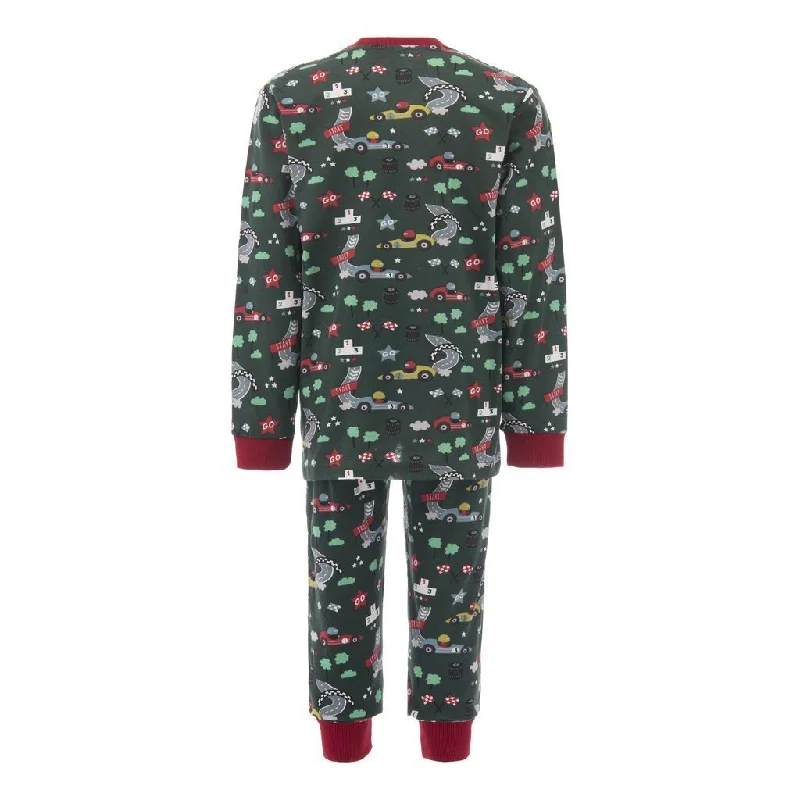 Green Race Car Print PJ Set