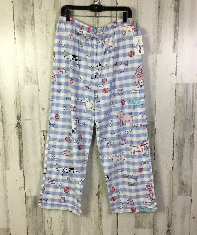 Pajama Pants By Clothes Mentor In Blue & White, Size: L