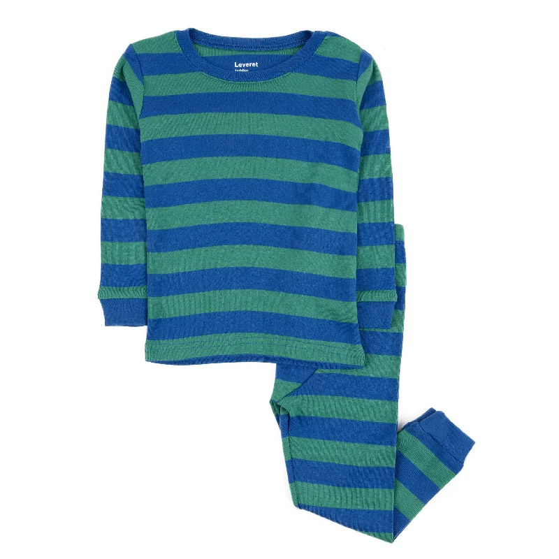 Kids Two Piece Cotton Pajamas Boys Striped